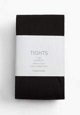 Black Fleece Lined Tights, C106, small