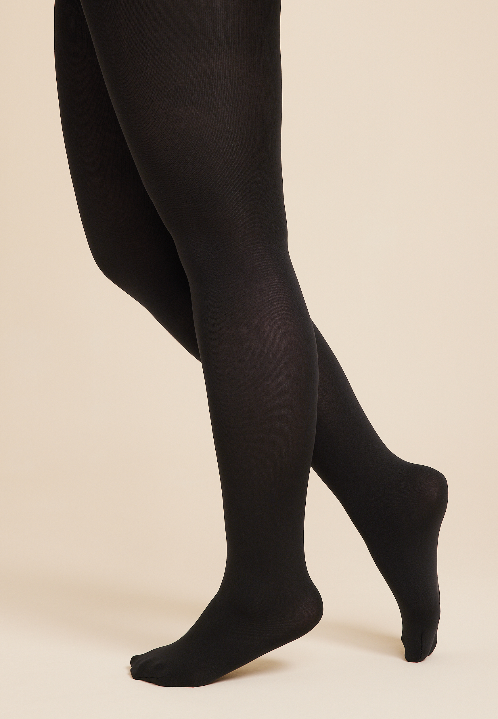 Black Fleece Lined Tights, C106, large