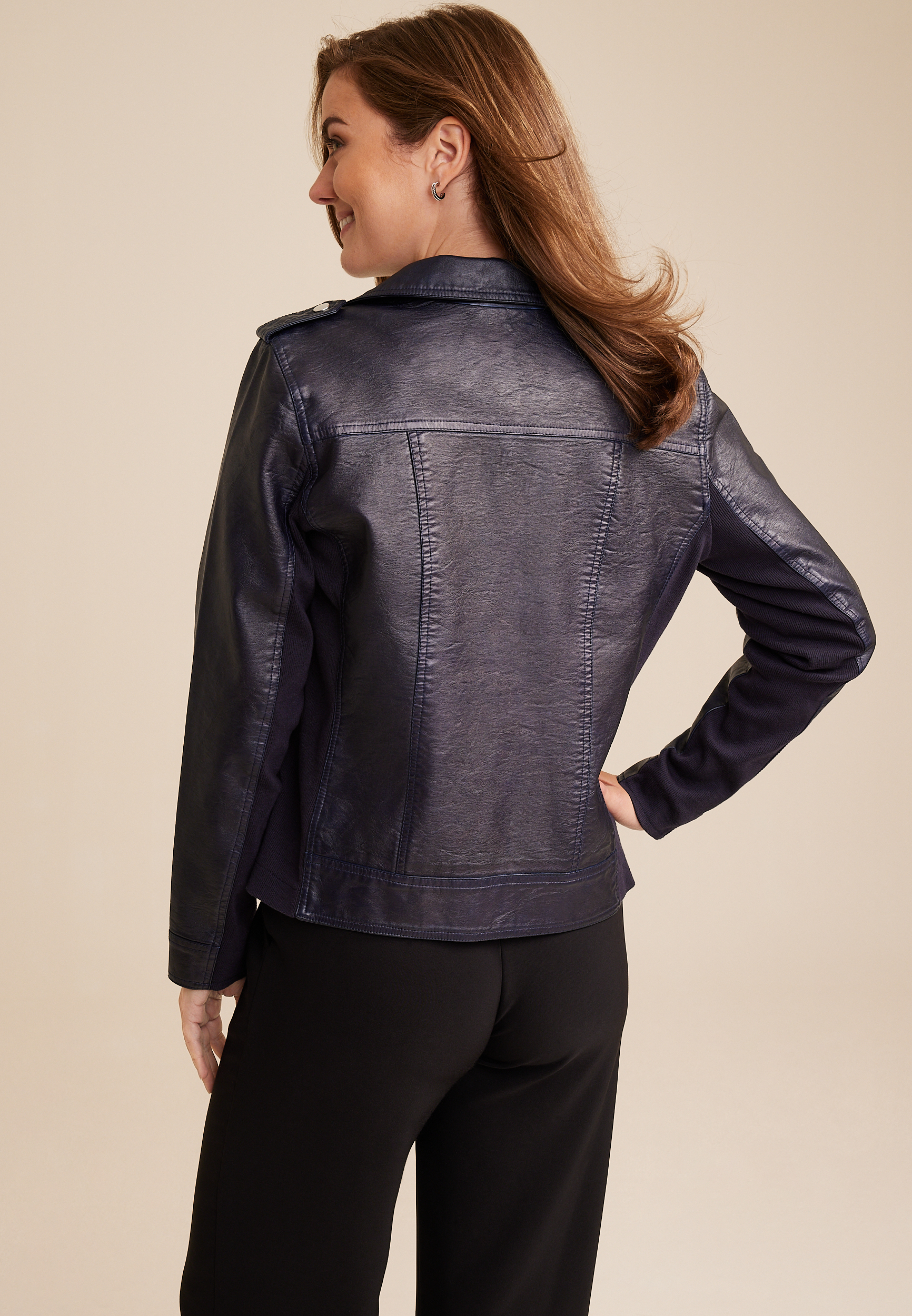 Perfect Faux Leather Moto Jacket, C1919, large