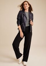 Perfect Faux Leather Moto Jacket, C1919, small