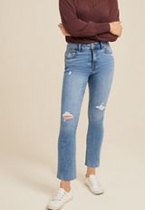 m jeans by maurices&trade; Kick Boot Ankle High Rise Ripped Jean, C3337, small
