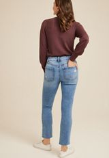 m jeans by maurices&trade; Kick Boot Ankle High Rise Ripped Jean, C3337, small