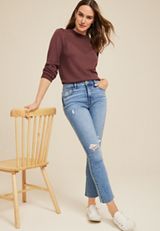 m jeans by maurices&trade; Kick Boot Ankle High Rise Ripped Jean, C3337, small