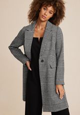 Houndstooth Dress Coat, GRAY COMBO, small