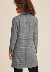 Houndstooth Dress Coat, GRAY COMBO, small