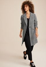 Houndstooth Dress Coat, GRAY COMBO, small