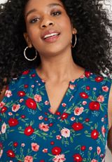 Plus Size Atwood Floral Tank Top, C1772, small