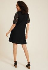 24/7 Mock Neck Mixer Mini Dress, C1756, small