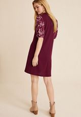 24/7 Mock Neck Mixer Mini Dress, C3058, small