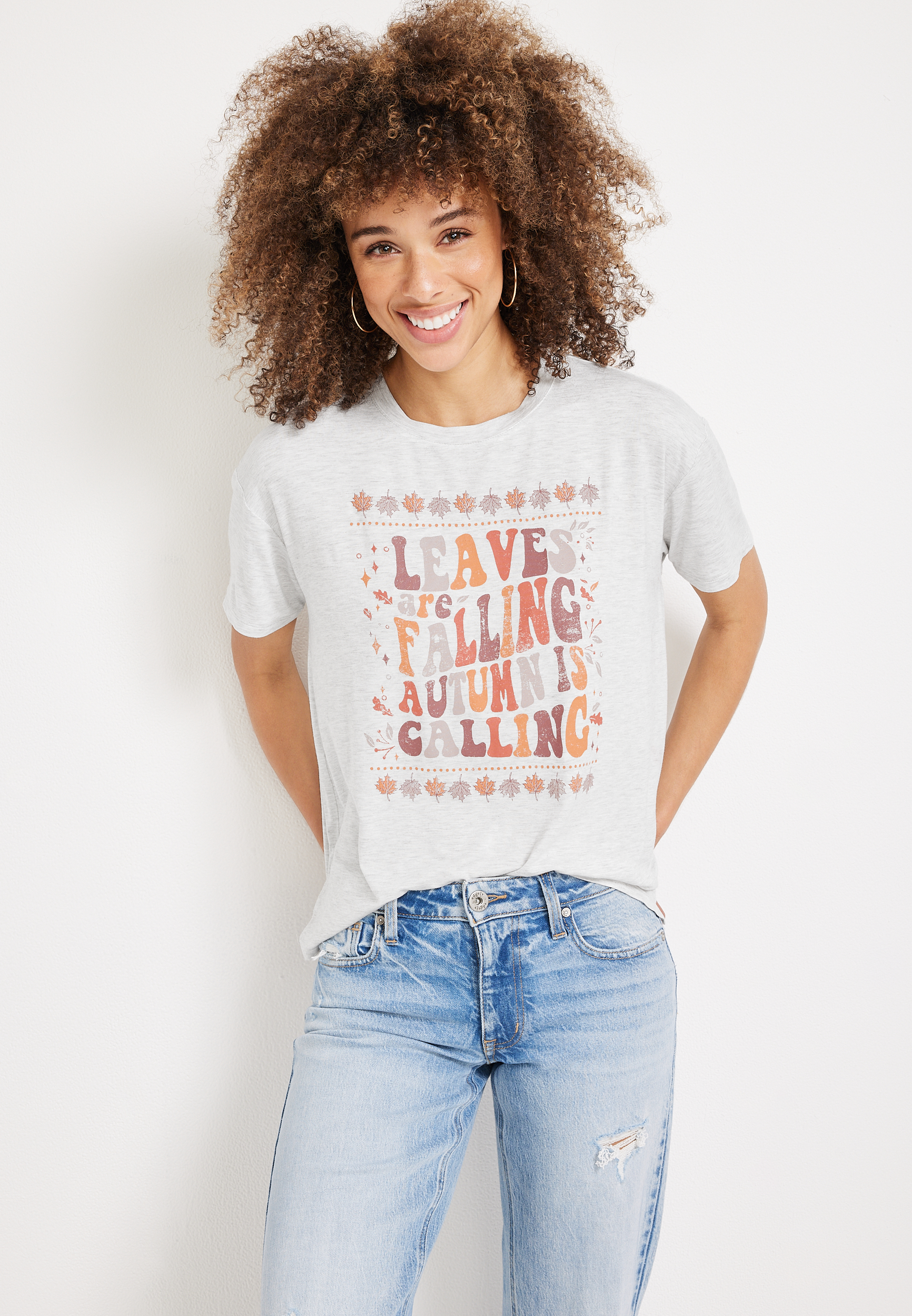 Autumn Is Calling Graphic Tee, C2445, large
