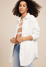 Textured Shacket, ECRU, small