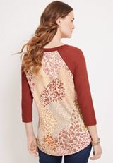 24/7 Blaine Floral Baseball Tee, C4960, small