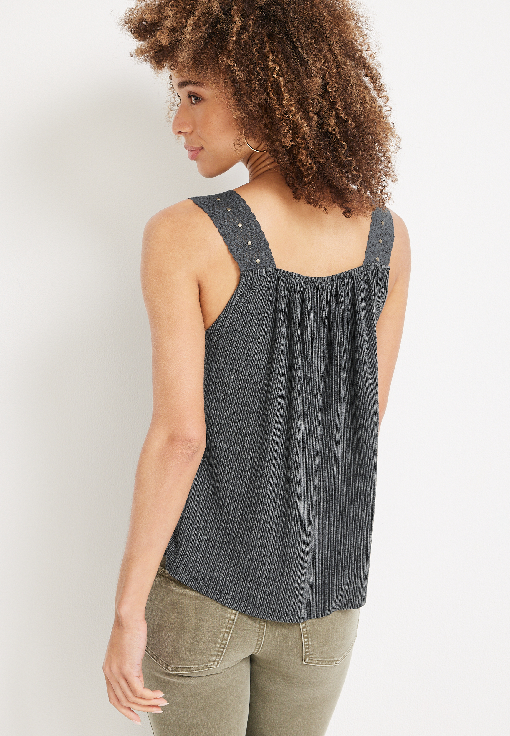 Lace Trim Swing Tank Top