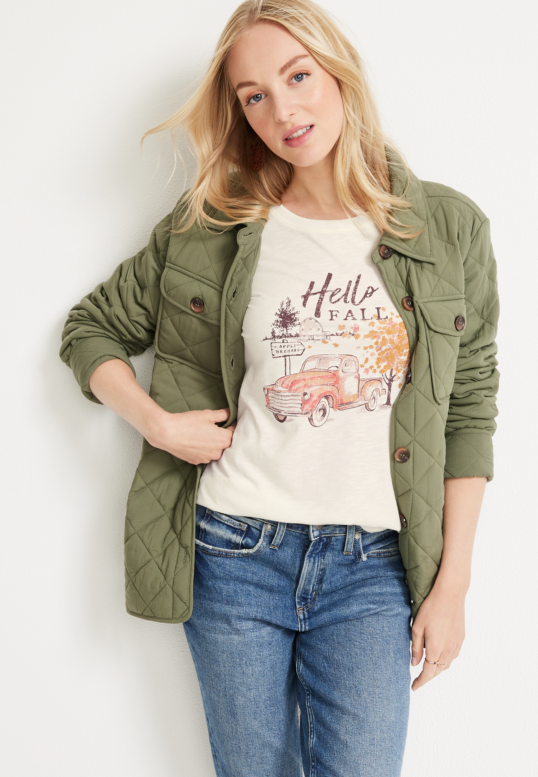 Hello Fall Graphic Tee, C2789, large