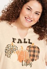 Plus Size Fall Vibes Graphic Tee, C2445, small