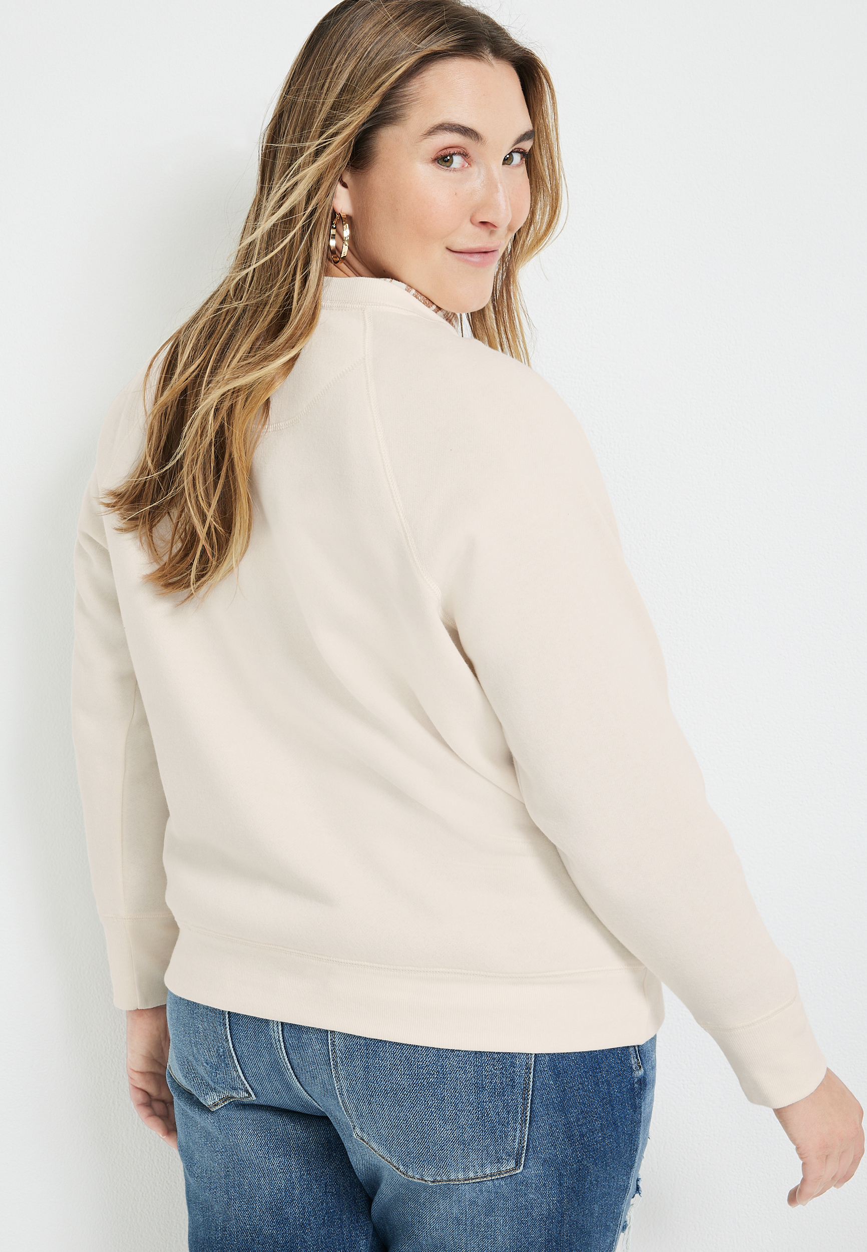 Plus Size Pumpkin Spice Season Sweatshirt, OFF WHITE, large