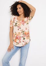 24/7 Olivia Floral Tunic Tee, C1524, small