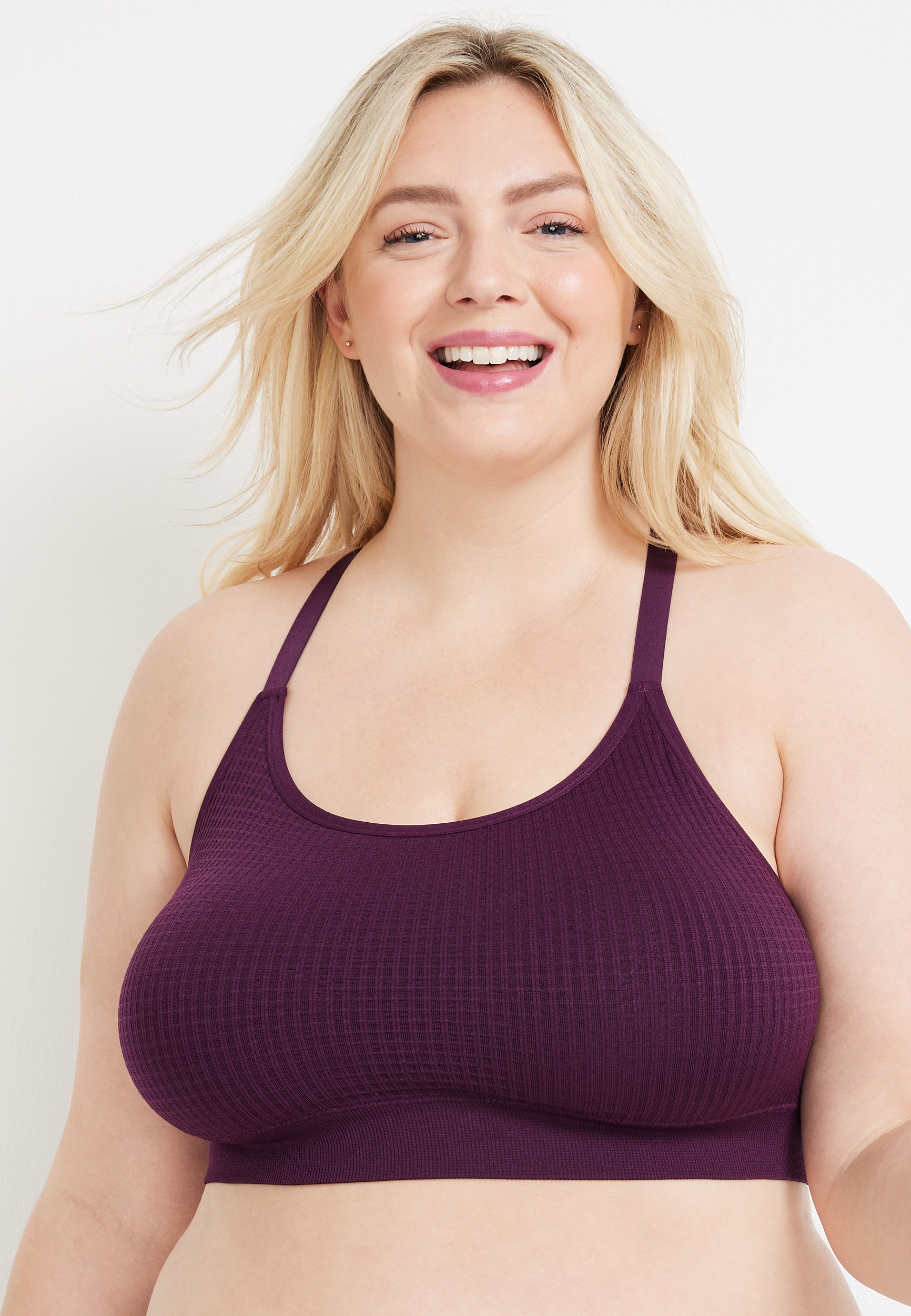 True Stretch Seamless Lace Back Bralette