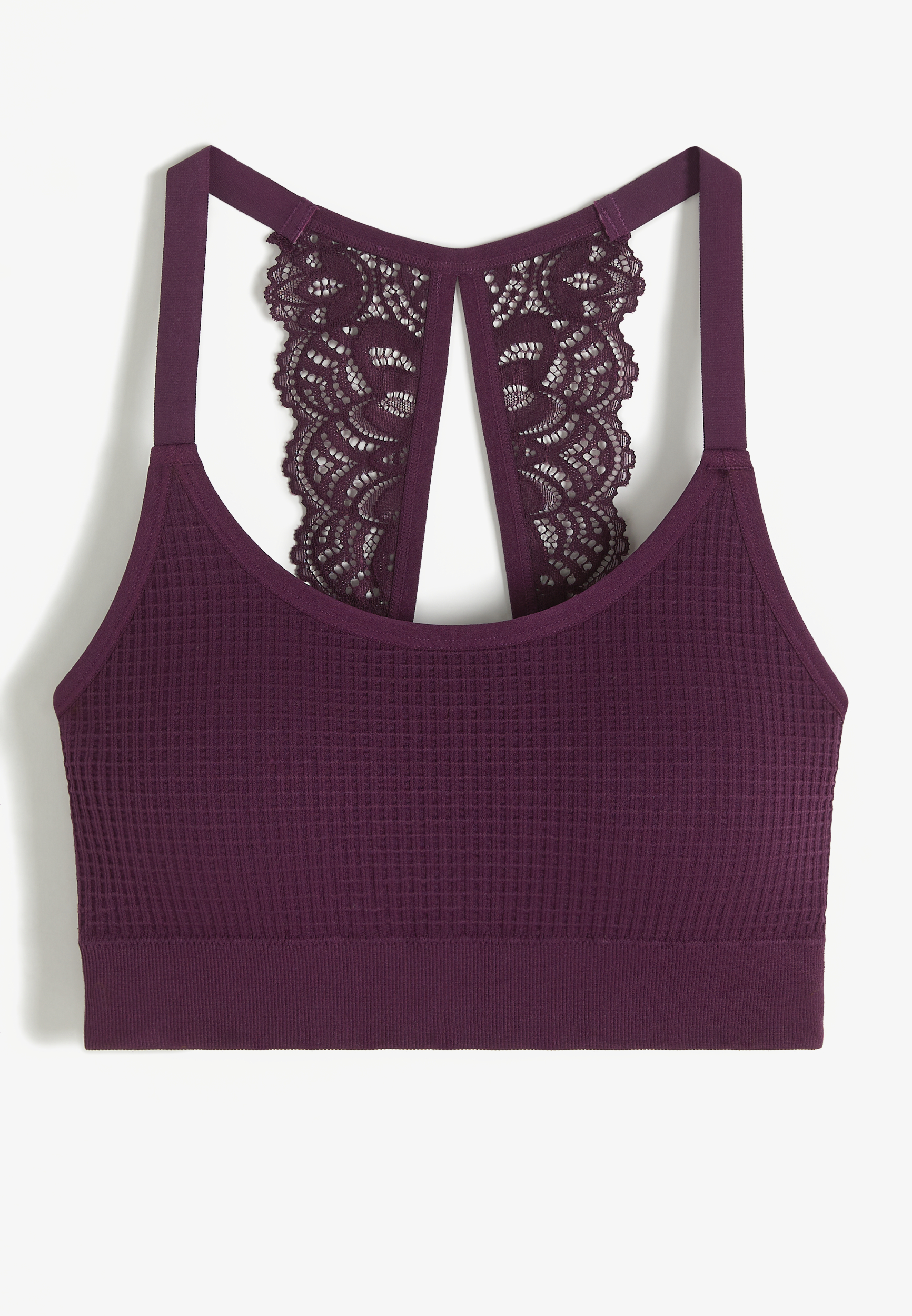 True Stretch Seamless Lace Back Bralette