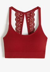 True Stretch Seamless Lace Back Bralette, C9154, small