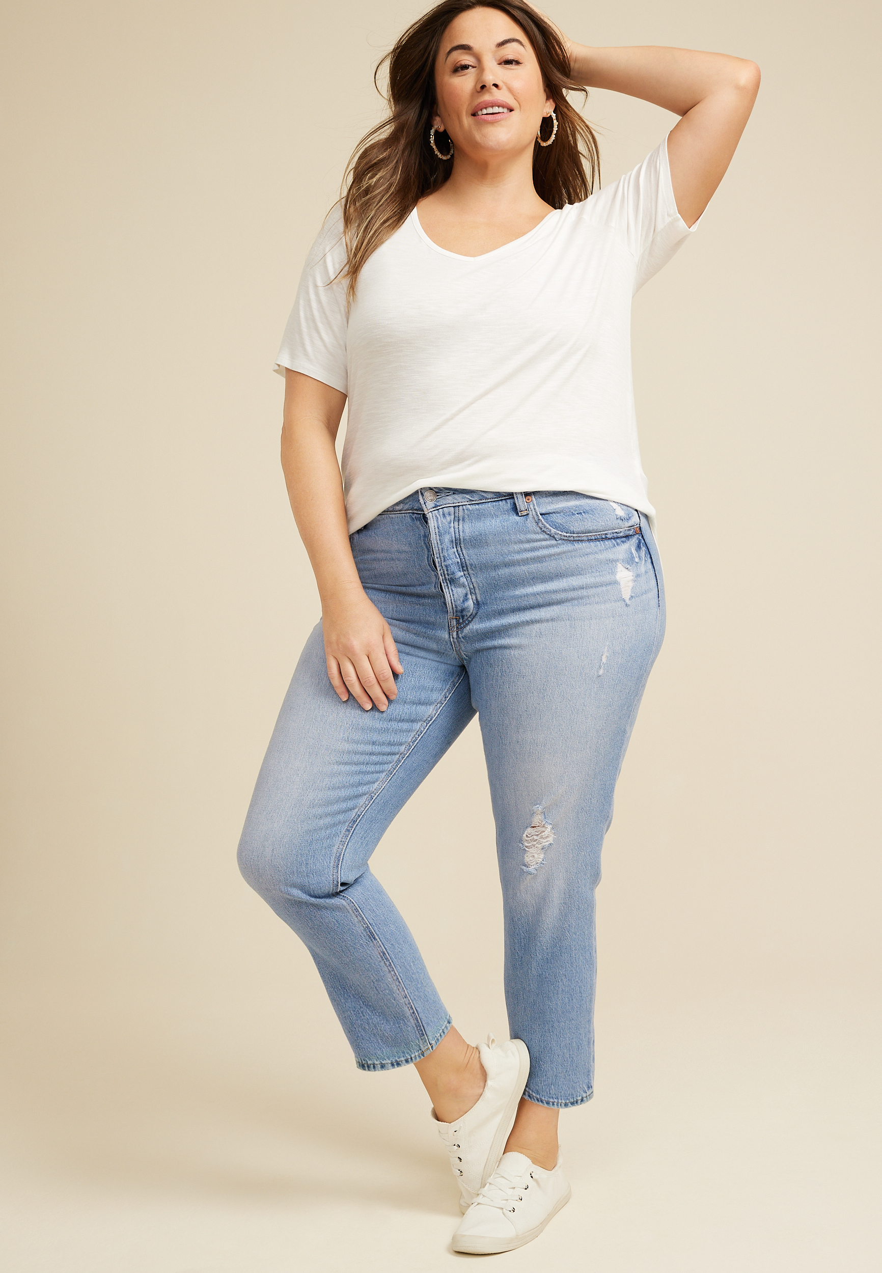 Plus Size Goldie Blues&trade; Light Cheeky Taper Ankle Jean, C2806, large