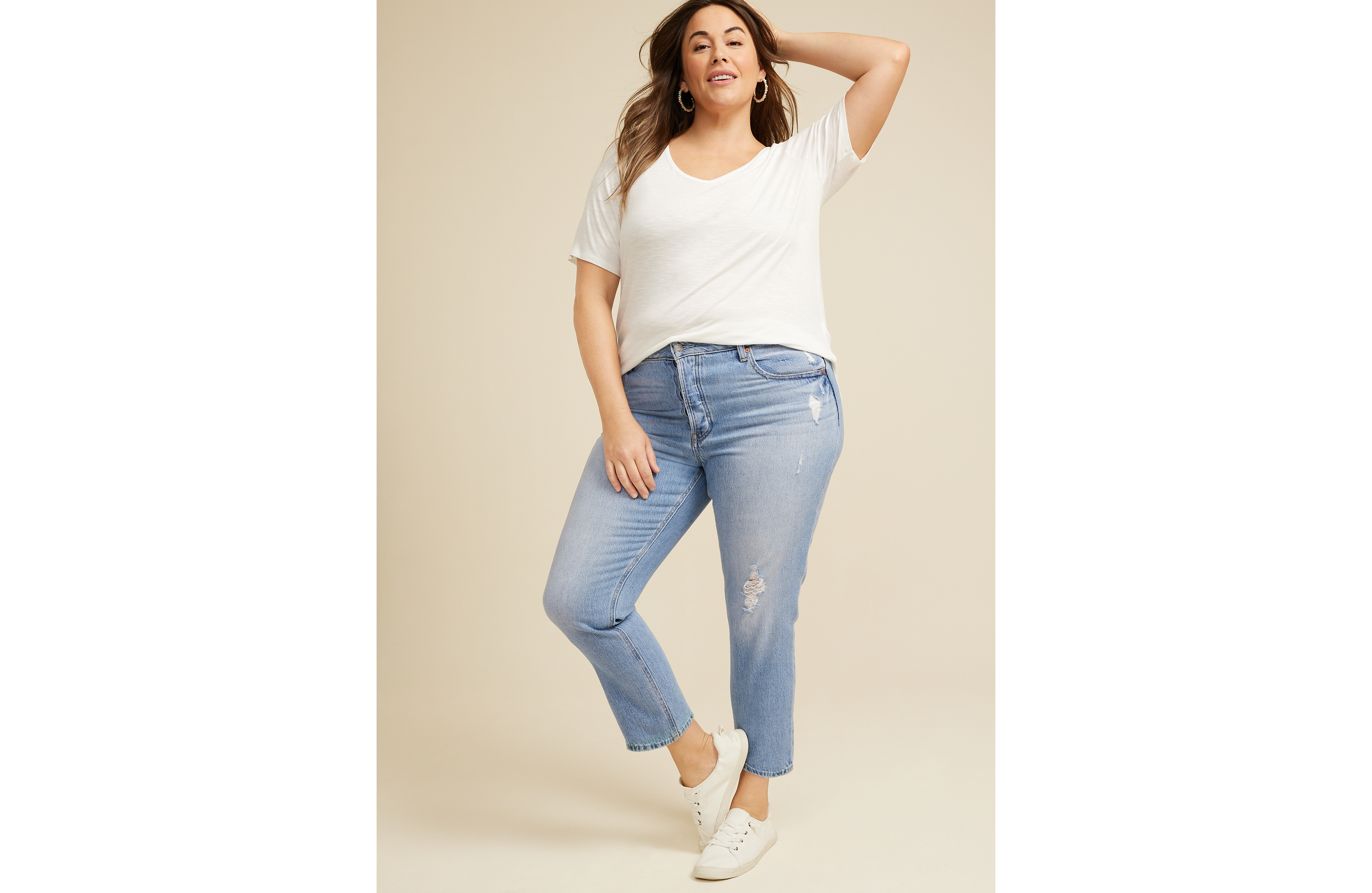 Plus Goldie Blues™ Light Cheeky Taper Ankle Jean