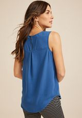 Delton Zipper Back Tank, C8994, small