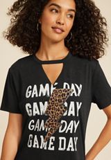 Game Day Lightning Bolt Graphic Tee, C106, small