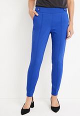 Bengaline Blue Skinny High Rise Dress Pant, OCEAN COBALT, small