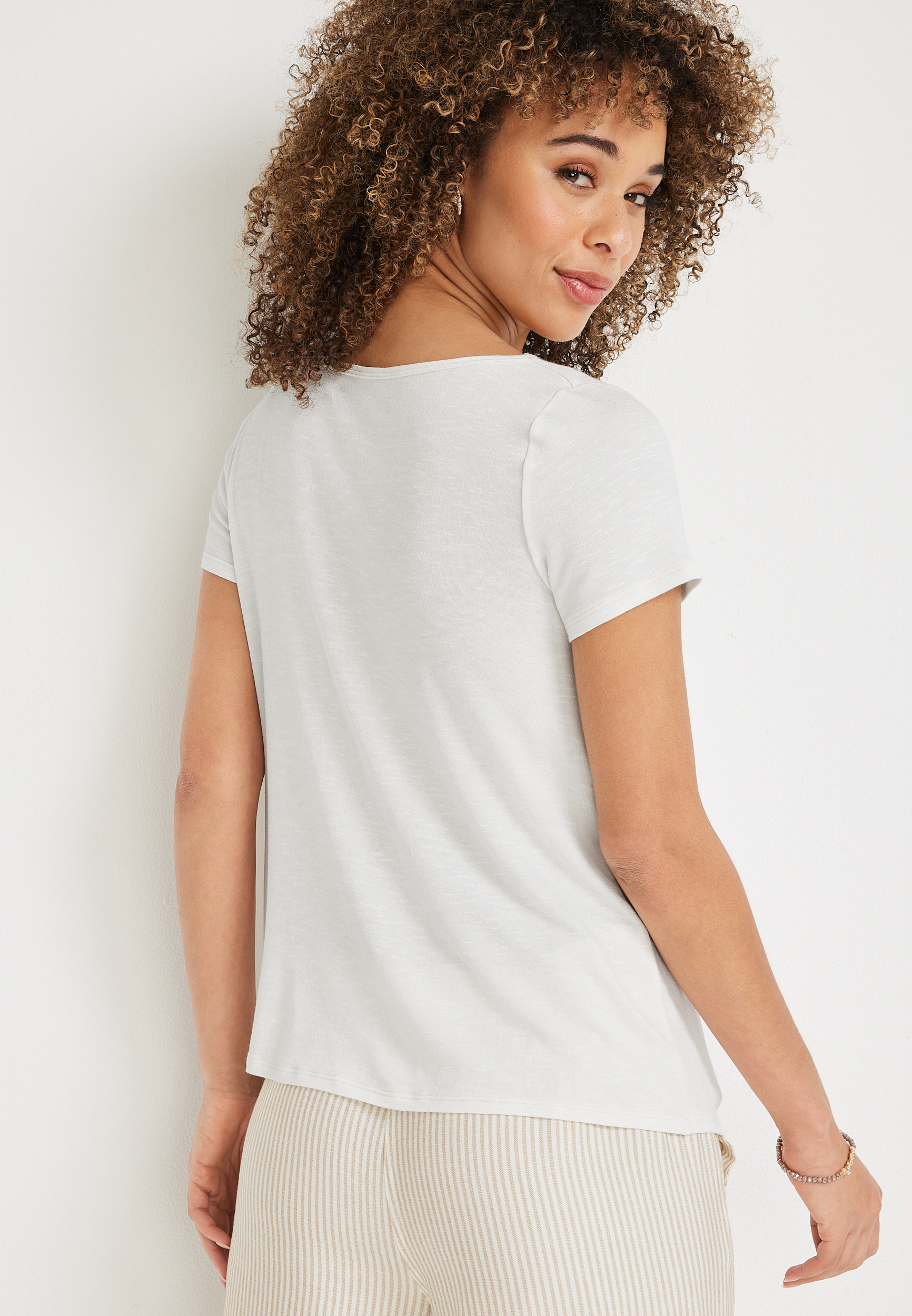 24/7 Flawless Cowl Neck Tee, C4673, large