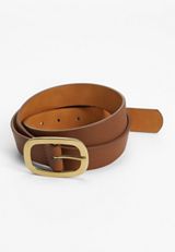 Brown Rectangle Buckle Belt, , small