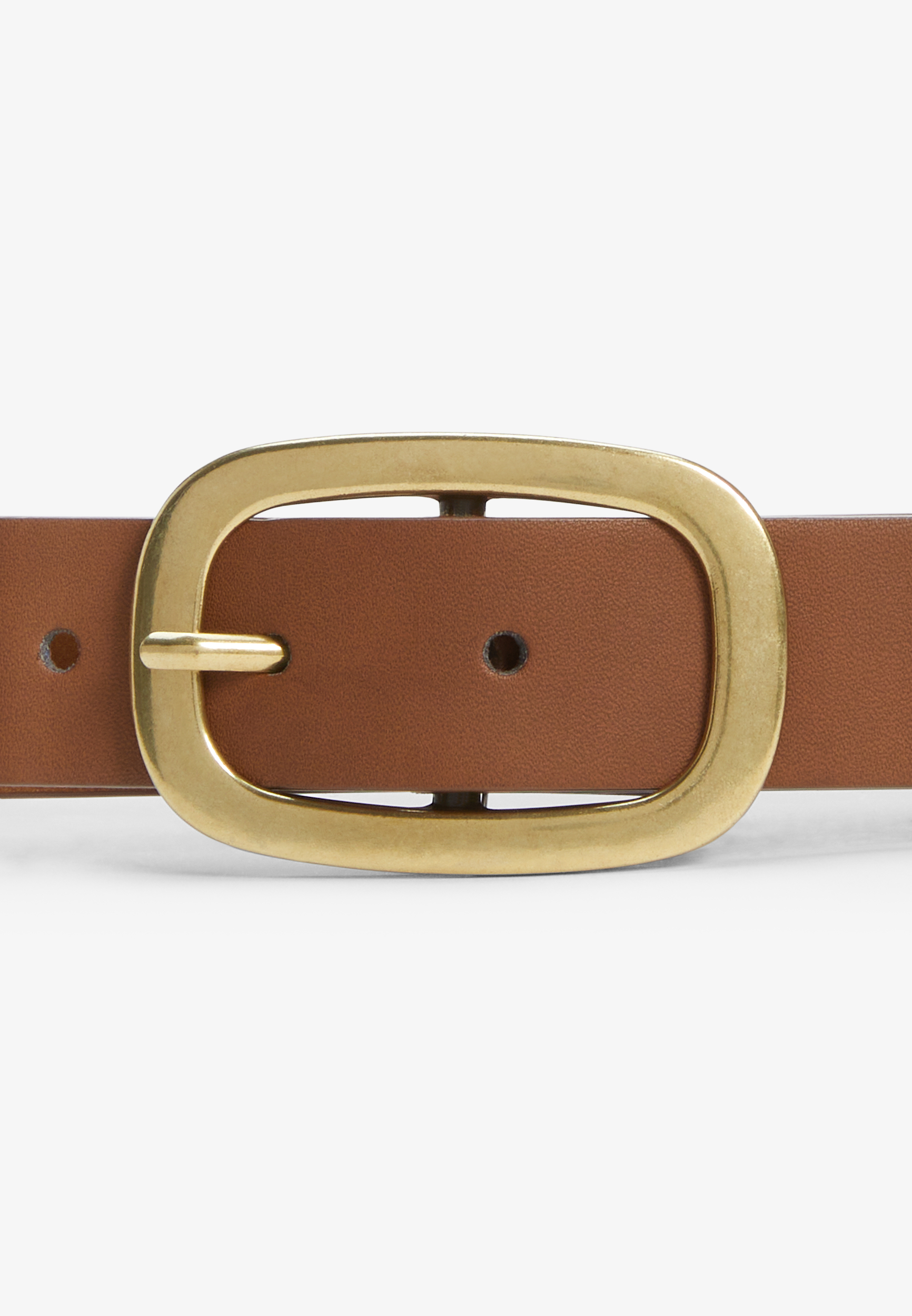 Brown Rectangle Buckle Belt, , large