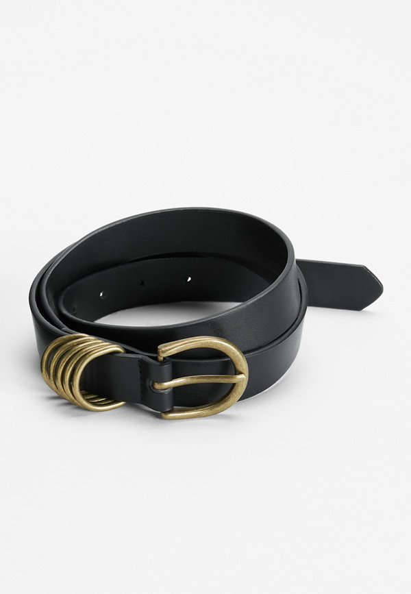 Black Multi Ring Belt | maurices