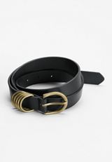 Black Multi Ring Belt, , small