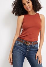 Brown Studded Belt, , small