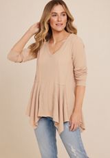 Mixed Media Sharkbite Tunic Top, C496, small