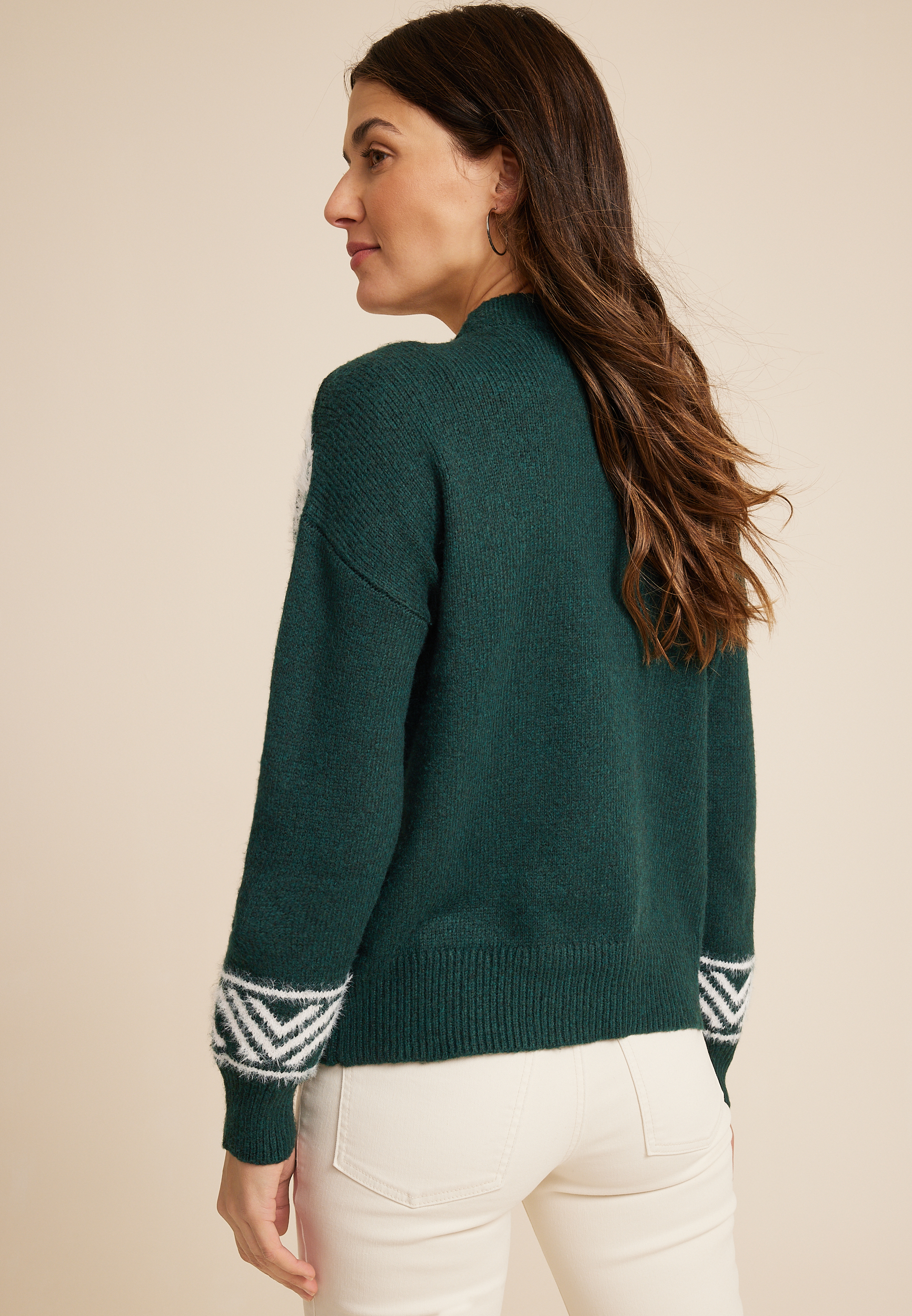 Green Fair Isle Sweater, C9043, large
