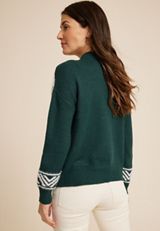 Green Fair Isle Sweater, C9043, small