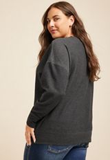 Plus Size Jack O Lantern Sweatshirt, C106, small