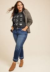 Plus Size Jack O Lantern Sweatshirt, C106, small