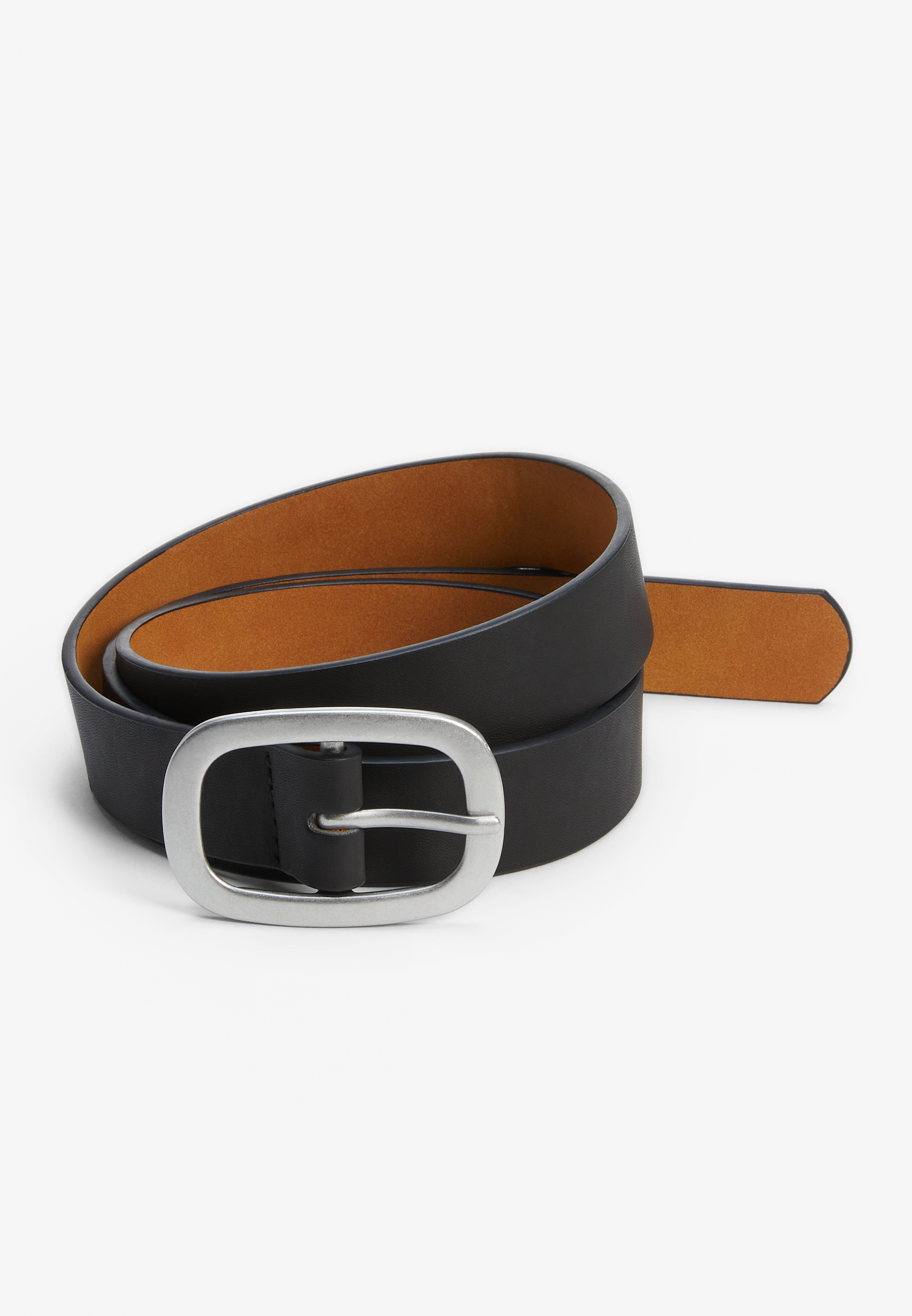 Plus Size Black Rectangle Buckle Belt | maurices