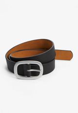 Plus Size Black Rectangle Buckle Belt, , small