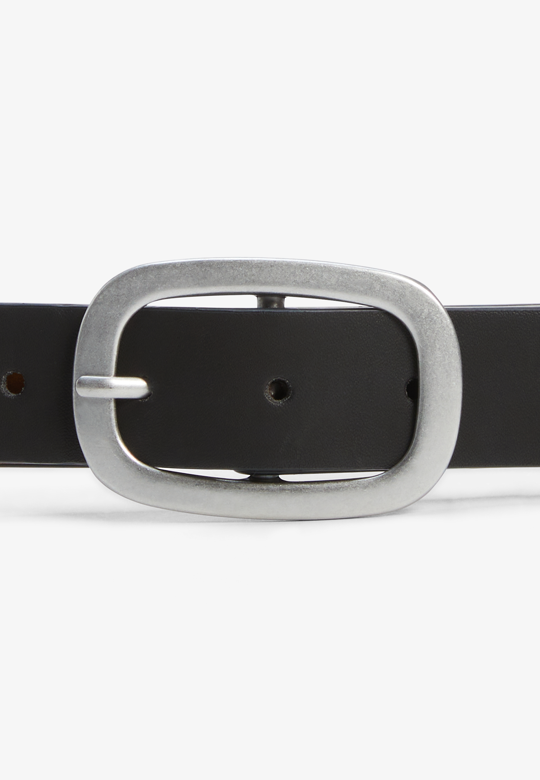 Plus Size Black Rectangle Buckle Belt, , large
