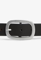 Plus Size Black Rectangle Buckle Belt, , small