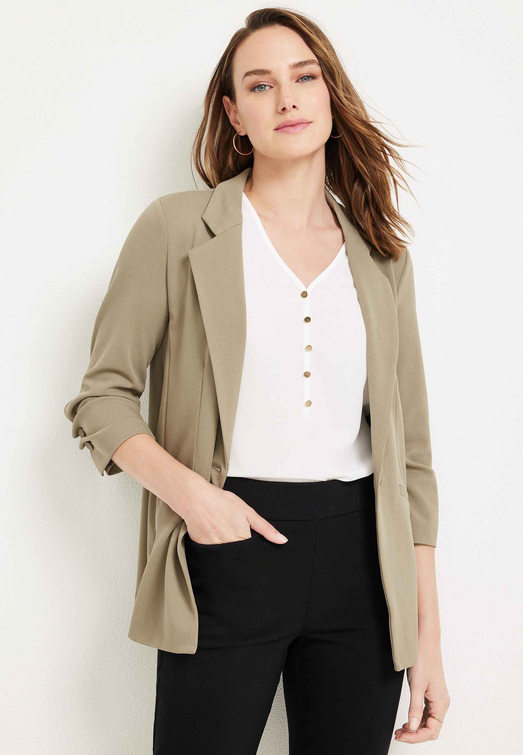 Maurices white shop blazer