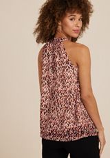 Ikat Animal Print Swing Tank Top, MULTI, small