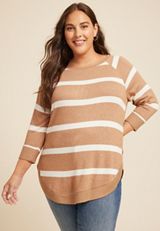 Plus Size Haven Top, CORK COMBO, small