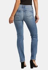 Silver Jeans Co.&reg; Suki Straight Curvy Mid Rise Button Fly Jean, C3337, small