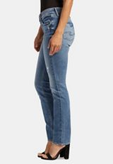 Silver Jeans Co.&reg; Suki Straight Curvy Mid Rise Button Fly Jean, C3337, small
