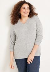 Plus Size Haven V Neck Top, C3348, small